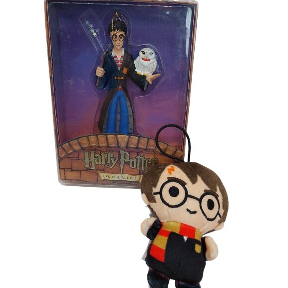 Harry Potter Wand & Hedwig Owl Kurt Adler 2000 & Plush Ornament - Picture 1 of 8
